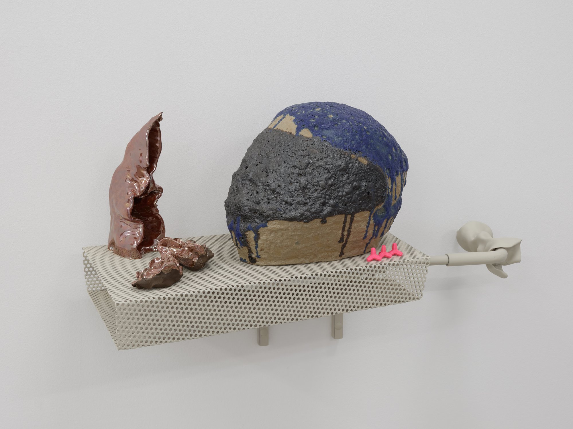 Emre Hüner, Micro-Relics #2, ceramics, iron, paint, dimensions variable, 2023.