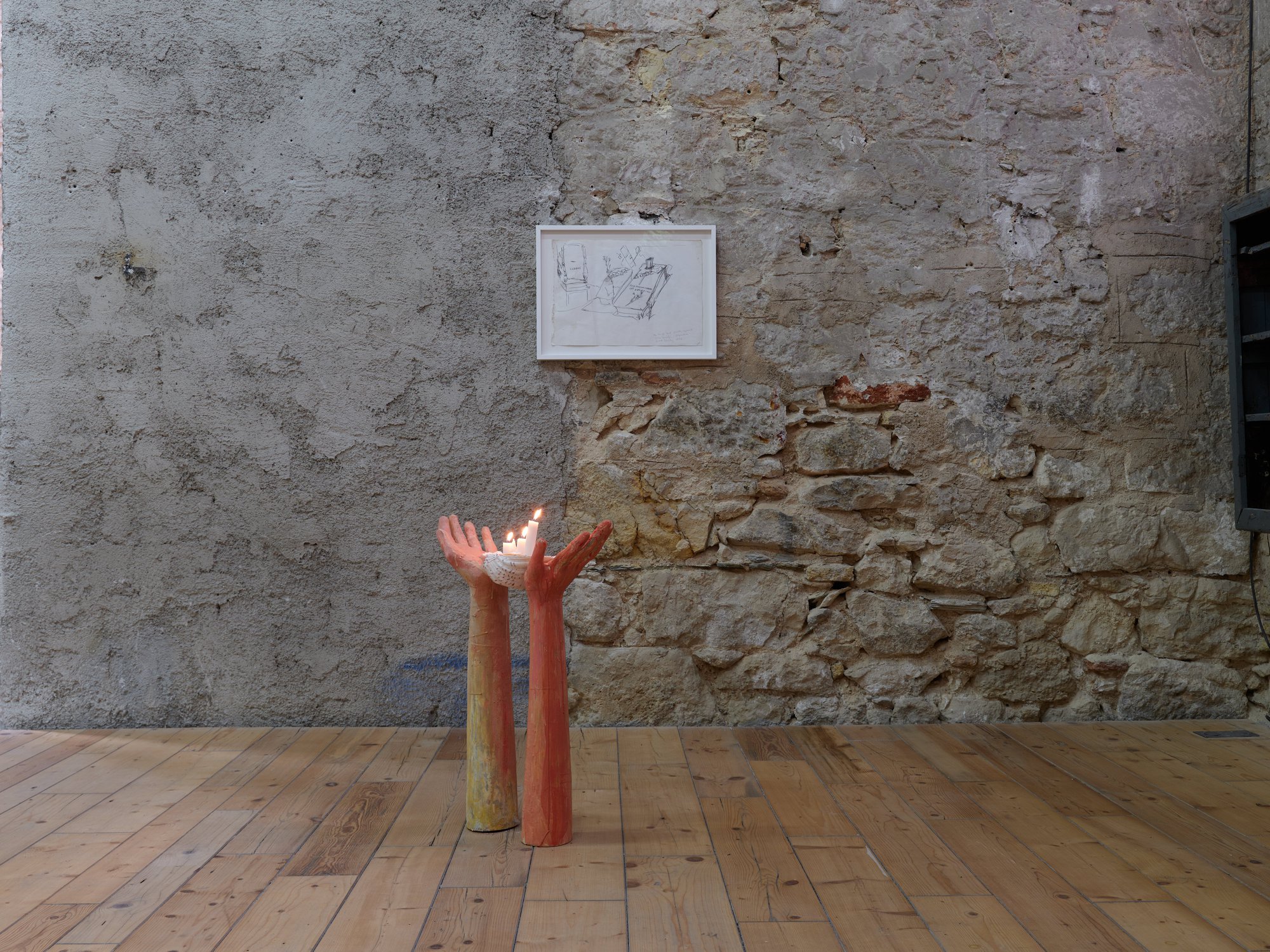 Anna Boghiguian, Installation view, Observations on Somethings Forgotten, Sylvia Kouvali, Piraeus, 2024.