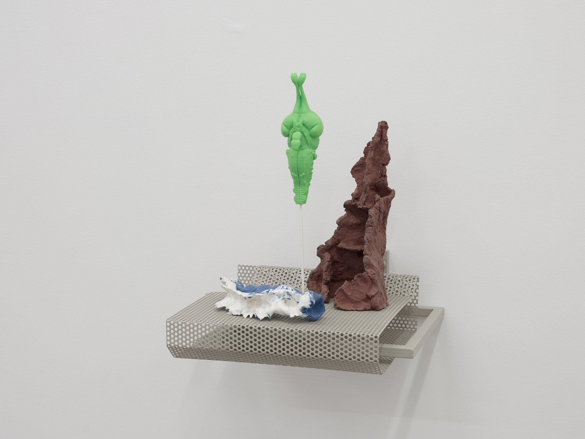 Emre Hüner, Micro-Relics #5, ceramics, iron, paint, dimensions variable, 2023.