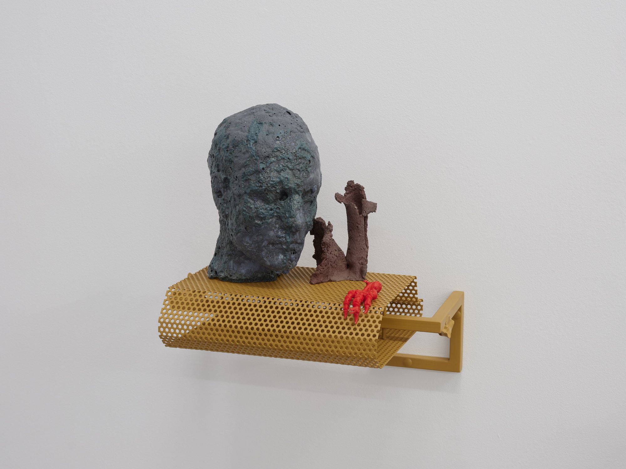 Emre Hüner, Micro-Relics #8, ceramics, iron, paint, dimensions variable, 2023