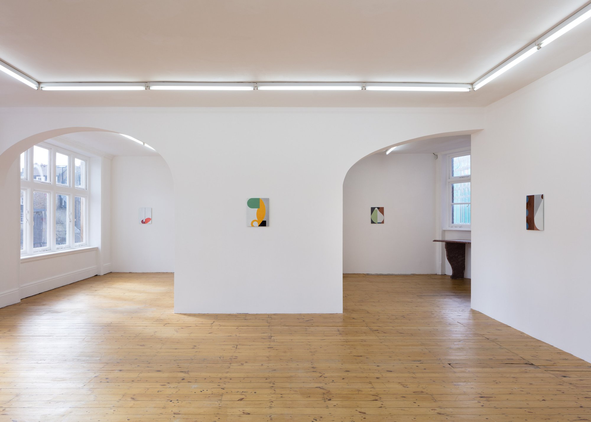 Installation view, Ulrike Müller, The Walls Do Not Fall, Rodeo, London, 2019