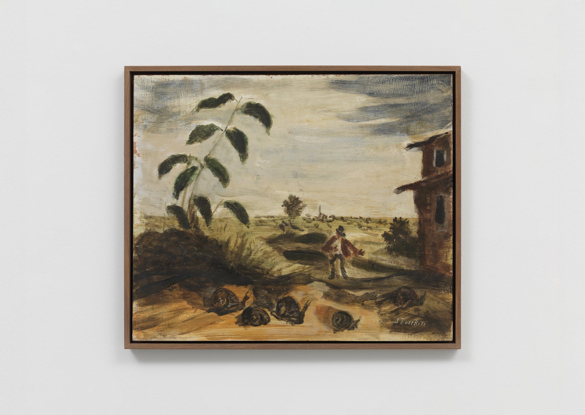 Luigi Zuccheri, Senza titolo, 1955/1960, Tempera on wood, 48 x 57.3 cm (18 7/8 x 22 1/2 in)