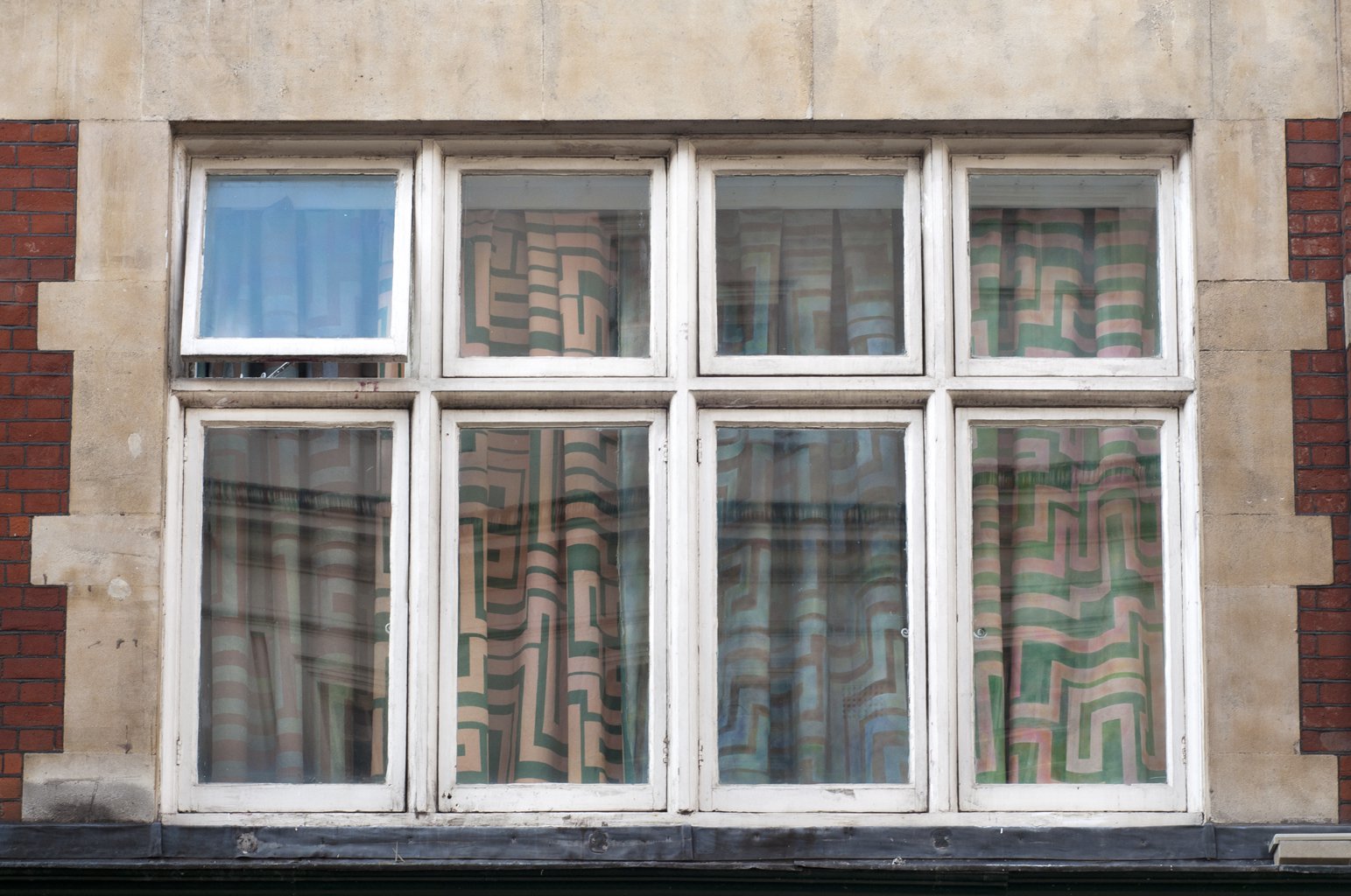 Tamara Henderson, Mute Terrain / Maze Esteem, canvas, acrylic paint, 2014. Installation view, Charmer Scripture, Rodeo, London, 2014