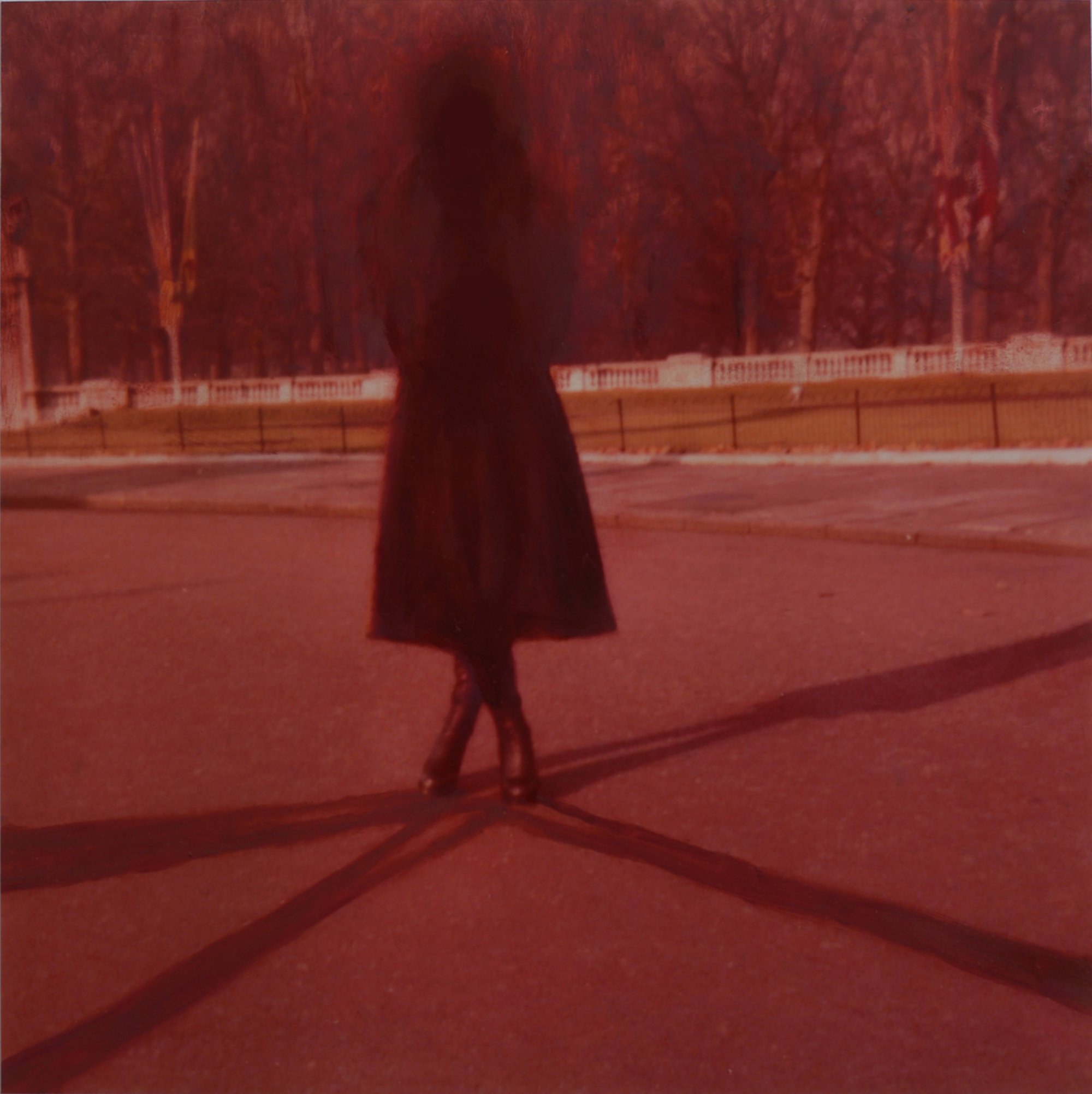 Eftihis Patsourakis, Erase (Shadows), painting on found photograph, 20 x 19.8 cm (7 3/4 x 7 3/4 in), 2008