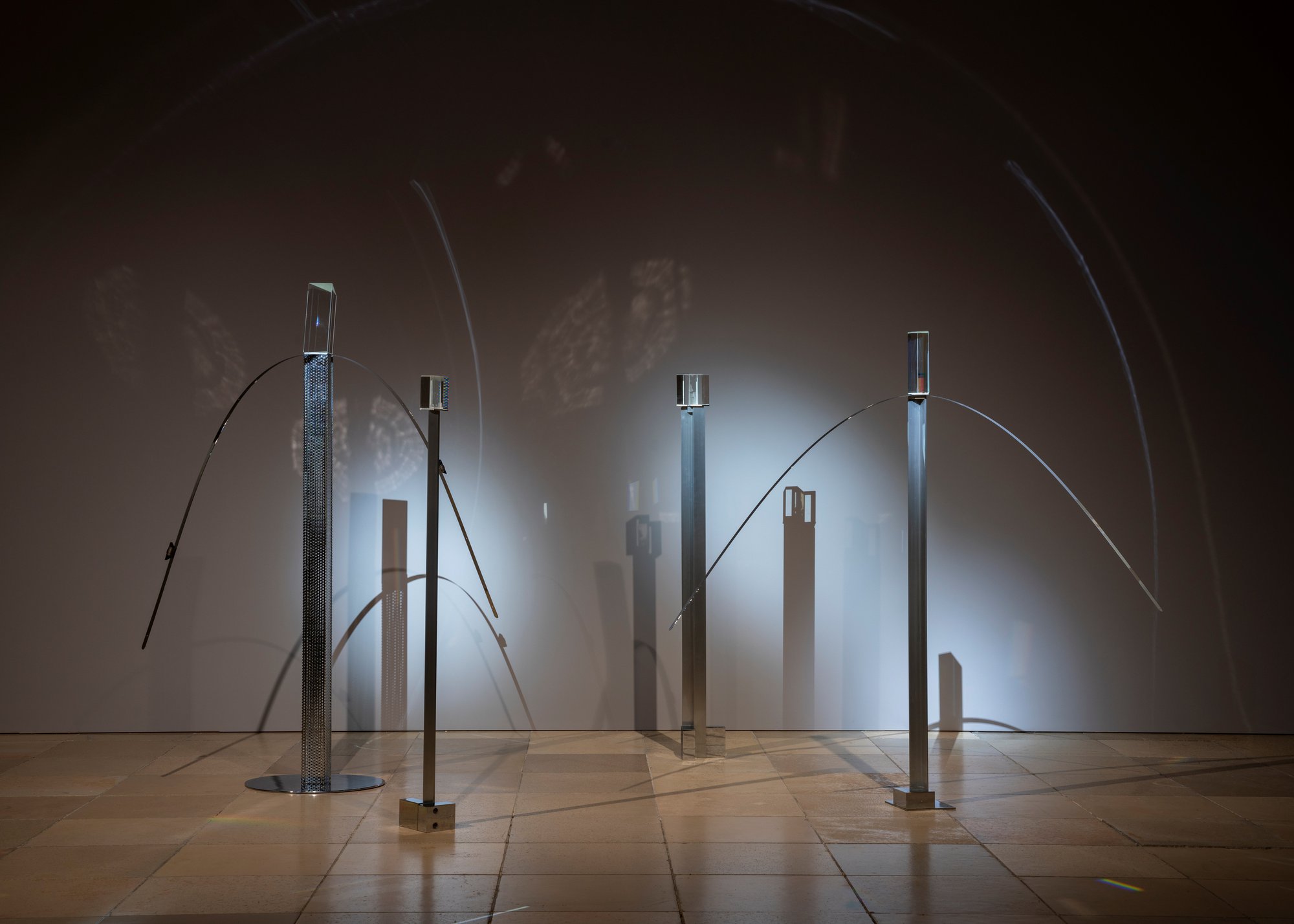 Liliane Lijn, Installation view, Arise Alive, Haus der Kunst, München, 2024.