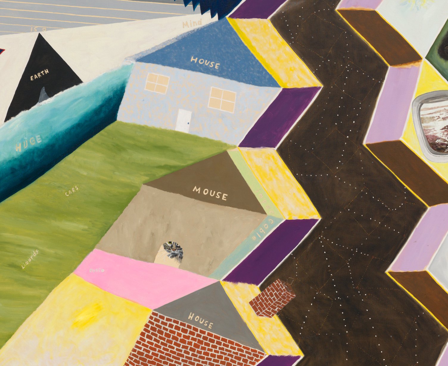 Leidy Churchman, Breaks of the Mind, detail, oil on linen, 274.32 x 182.88 cm (108 x 72 in), 2023