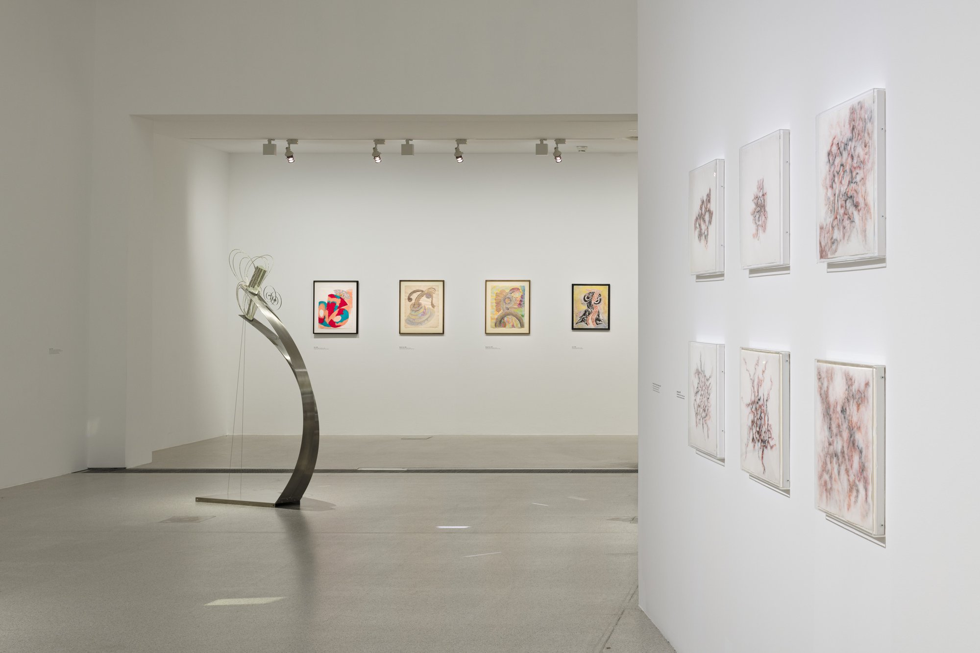 Liliane Lijn, Installation view, Arise Alive, mumok, Vienna, 2024