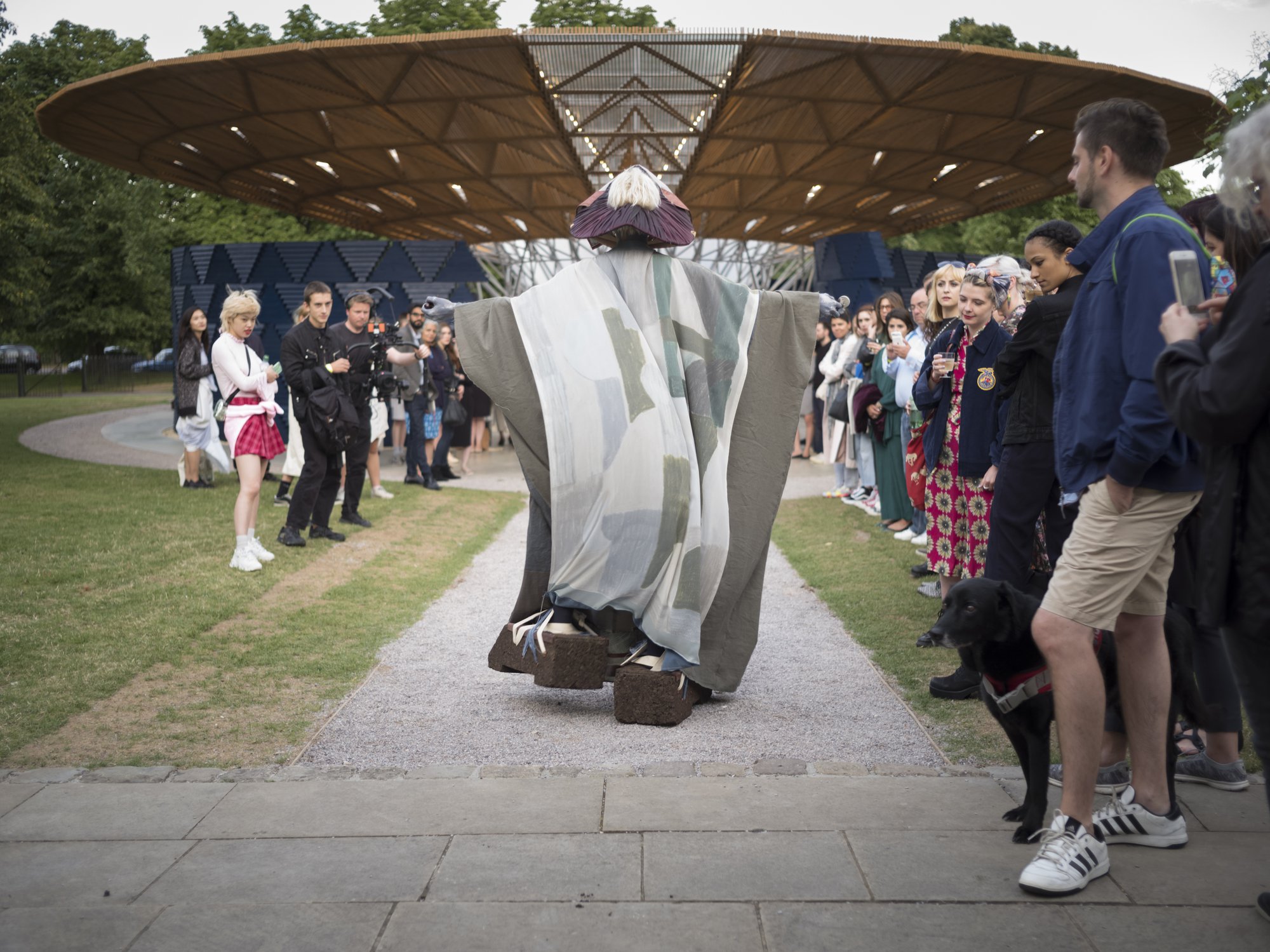 Tamara Henderson, Performance view, Seasons End: Out of Body, Park Nights, Serpentine Pavilion, London, 2017