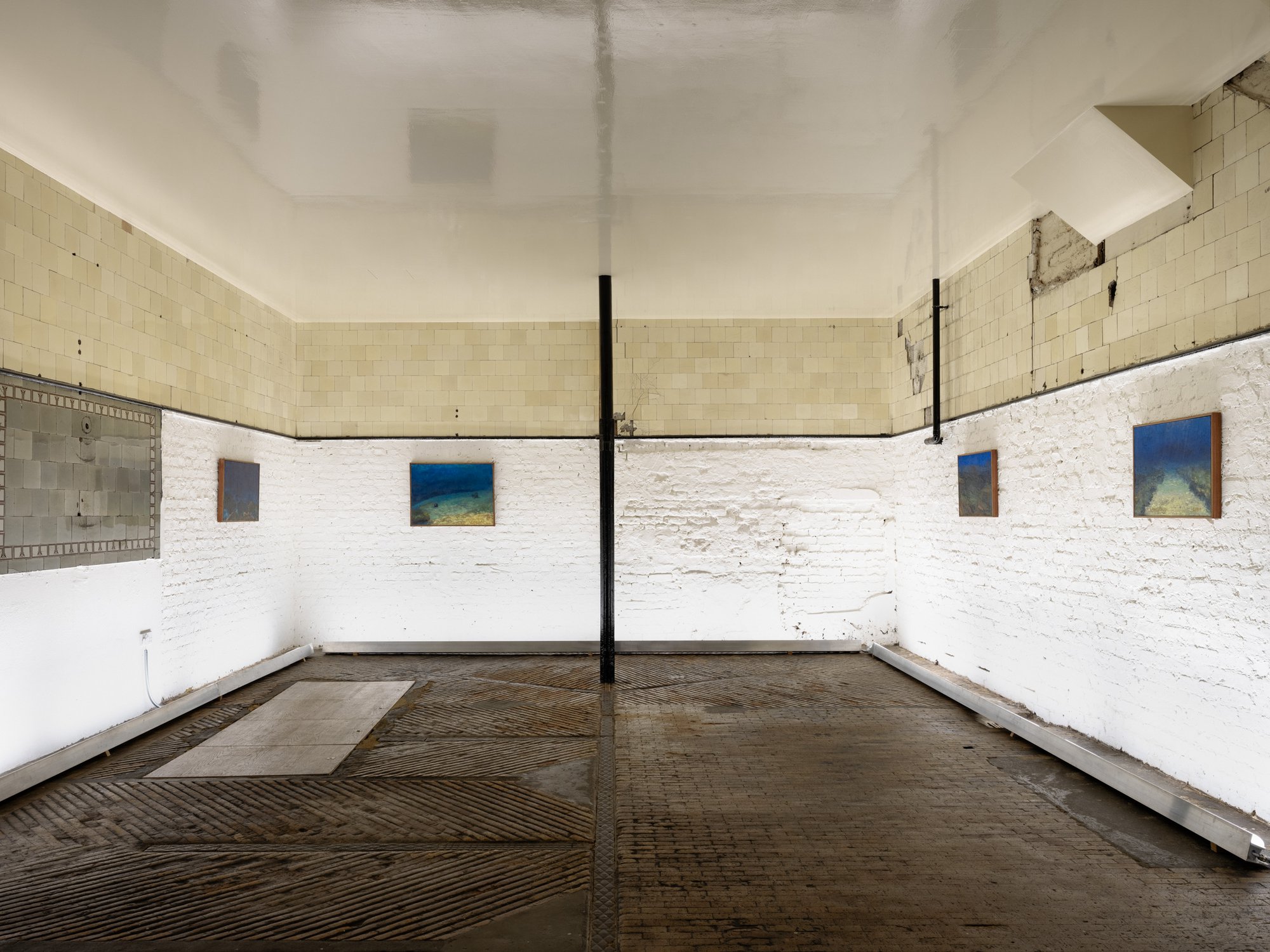 Installation view, Estate of Yiannis Maniatakos, Four Paintings, Sylvia Kouvali, London, 2024. 