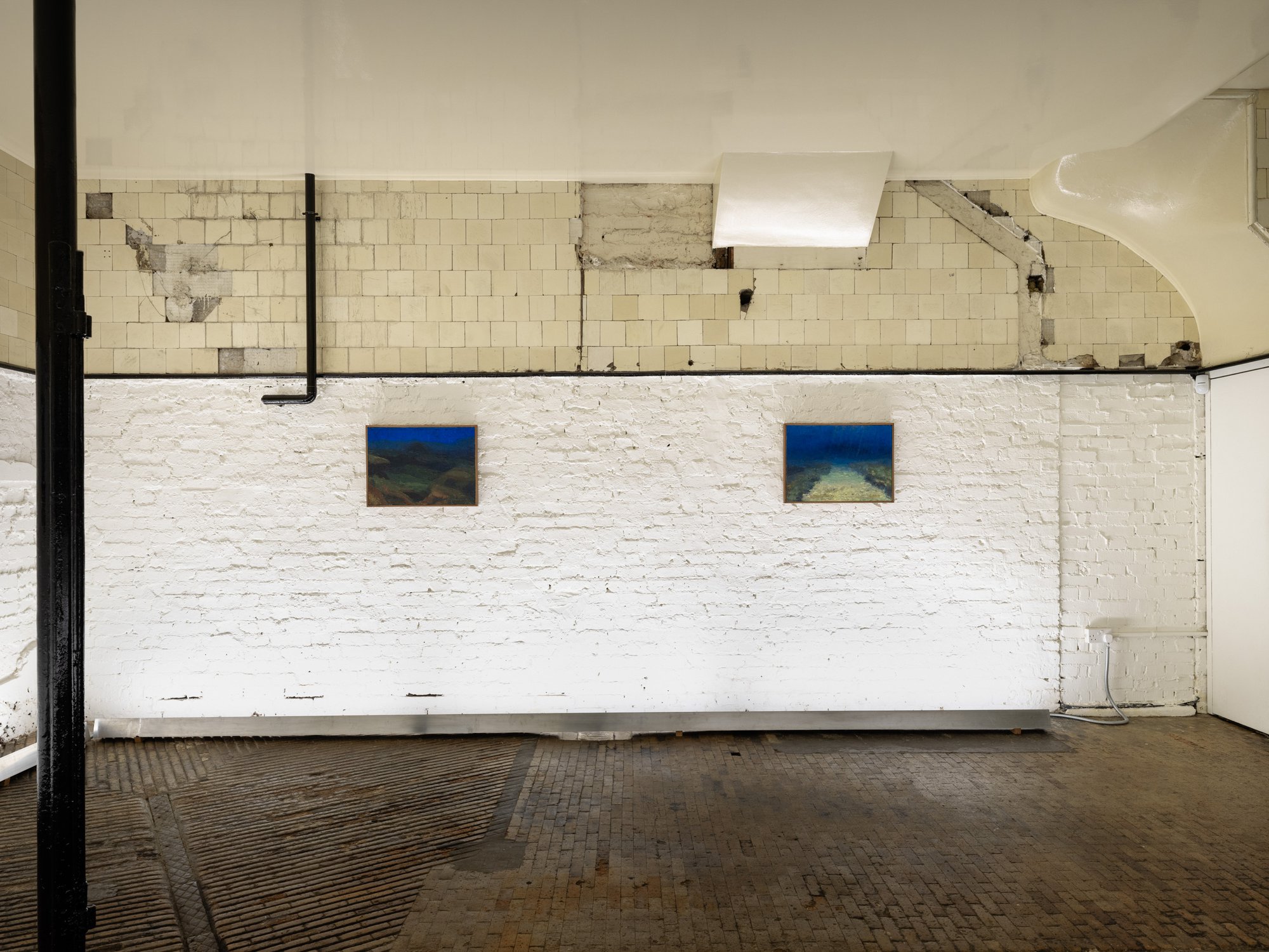 Installation view, Estate of Yiannis Maniatakos, Four Paintings, Sylvia Kouvali, London, 2024. 